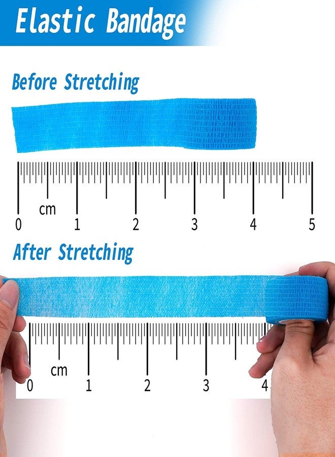 Mooerca 24 Pack Self Adherent Cohesive Wrap Bandages 1 Inches X 5 Yards, First Aid Tape, Elastic Self Adhesive Tape, Athletic, Sports wrap Tape, Bandage Wrap for Sports, Wrist, Ankle (Rainbow Color) - Image 3